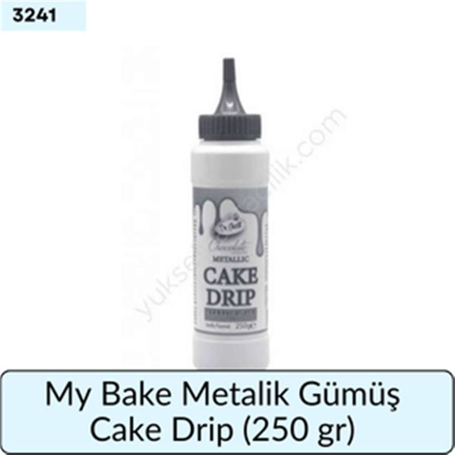 My Bake Metalik Gümüş Cake Drip   (250 gr)
