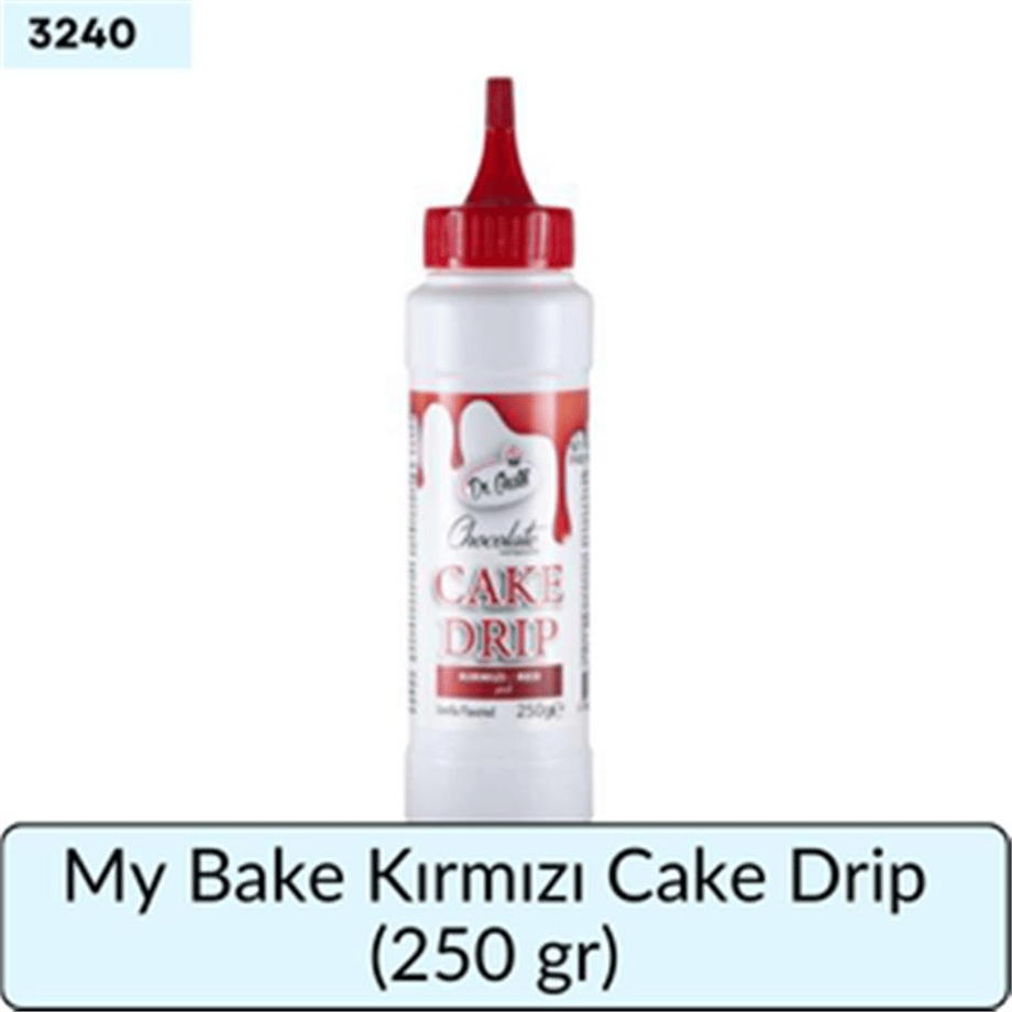 My Bake Metalik Kırmızı Cake Drip   (250 gr)