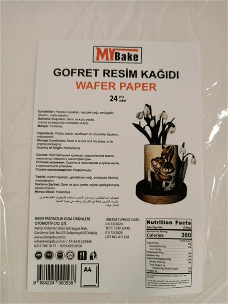 My Bake Yenilebilir Resim Gofreti   (24 Ad)
