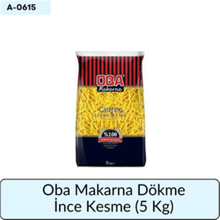 Oba Makarna Dökme İnce Kesme   (5 Kg)