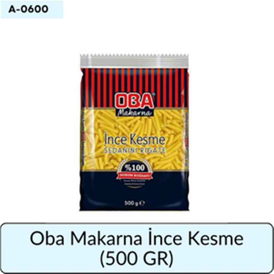 Oba Makarna İnce Kesme   (500 Gr)