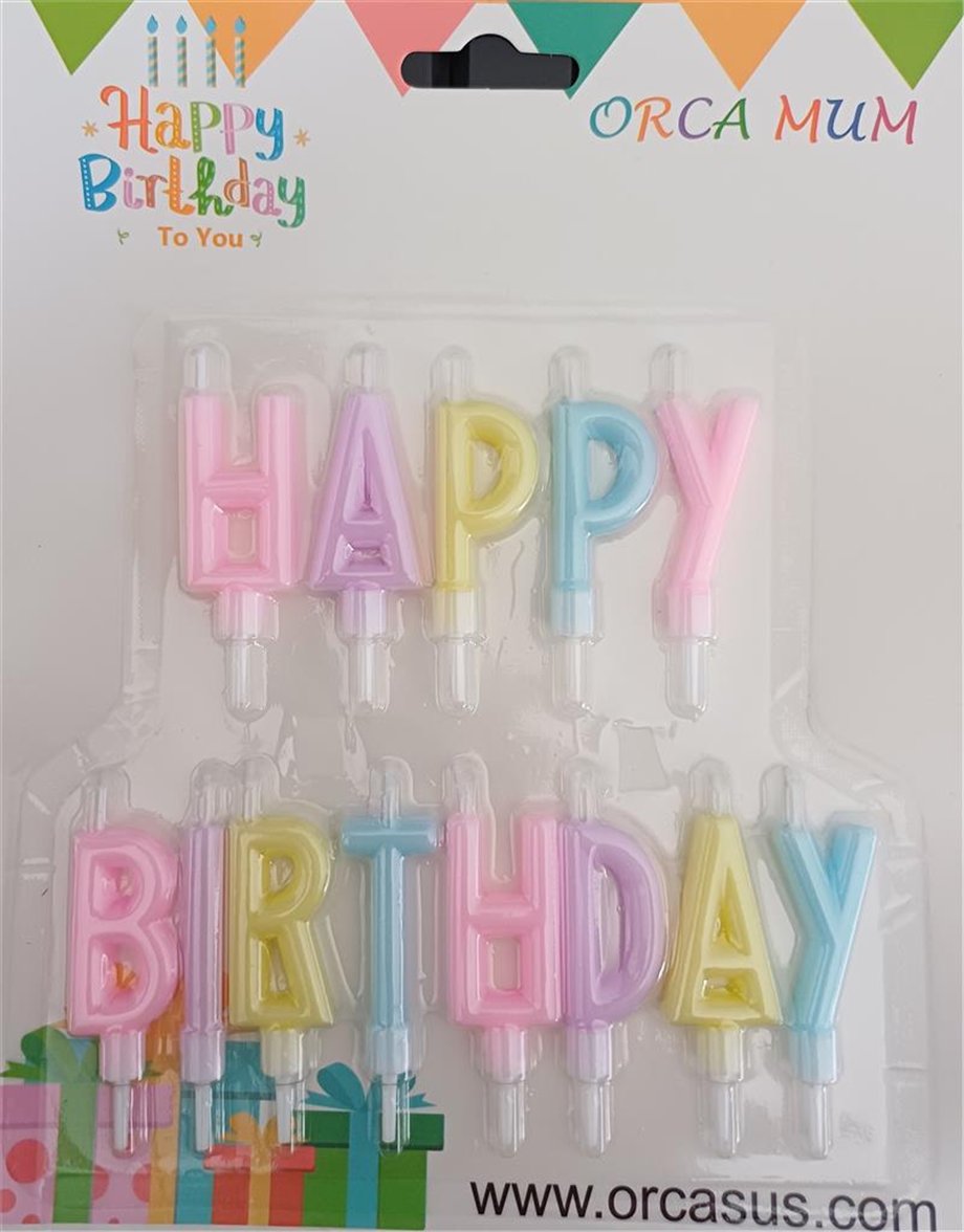 Orca Happy Makaron Mum Açık Renkli