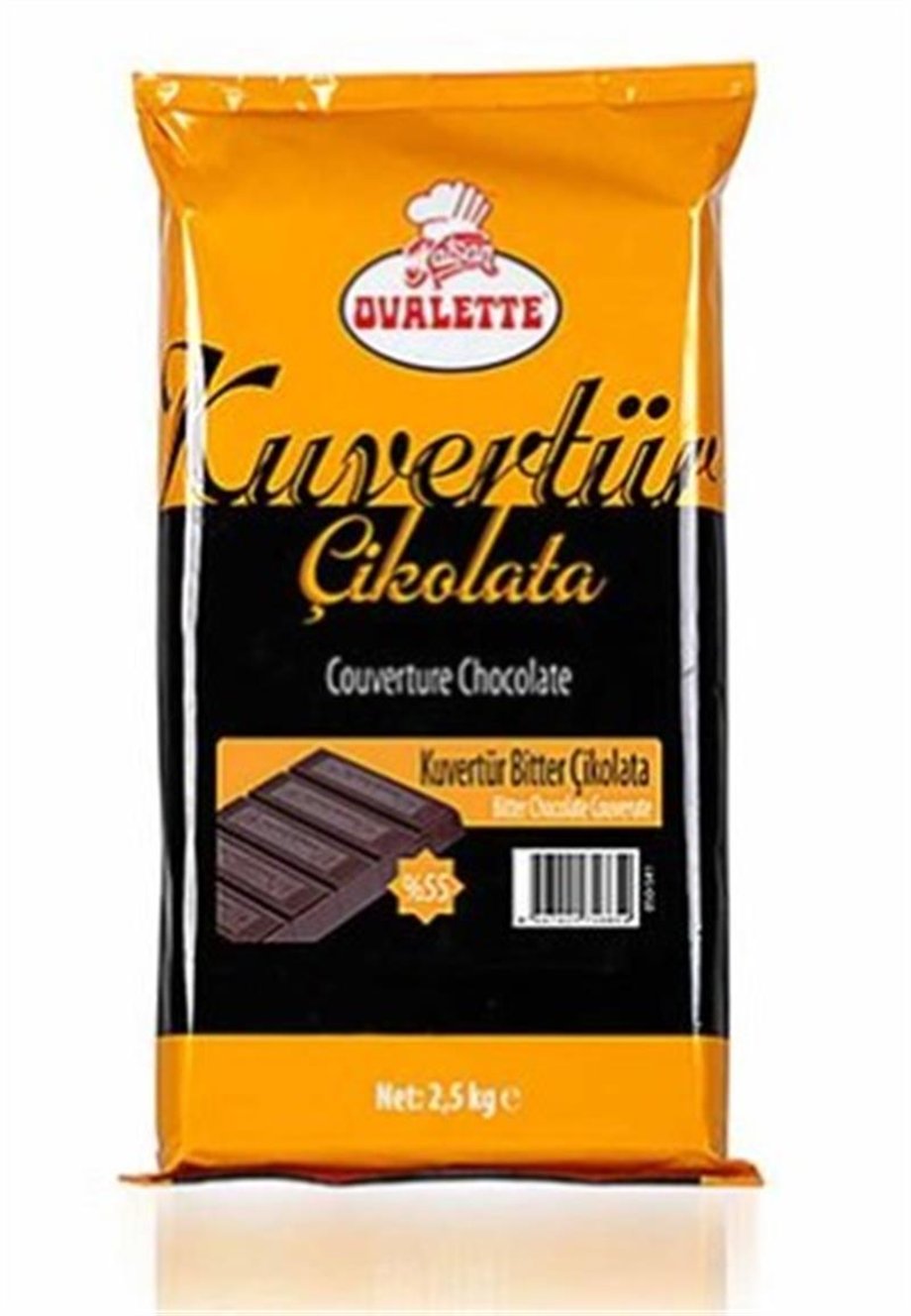 Ovlt. Kuvertür Çikolata Bitter % 55   (2,5 Kg)