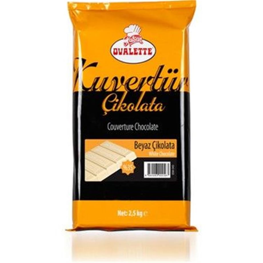 Ovlt. Kuvertür Çikolata Beyaz %35   (2,5 Kg)