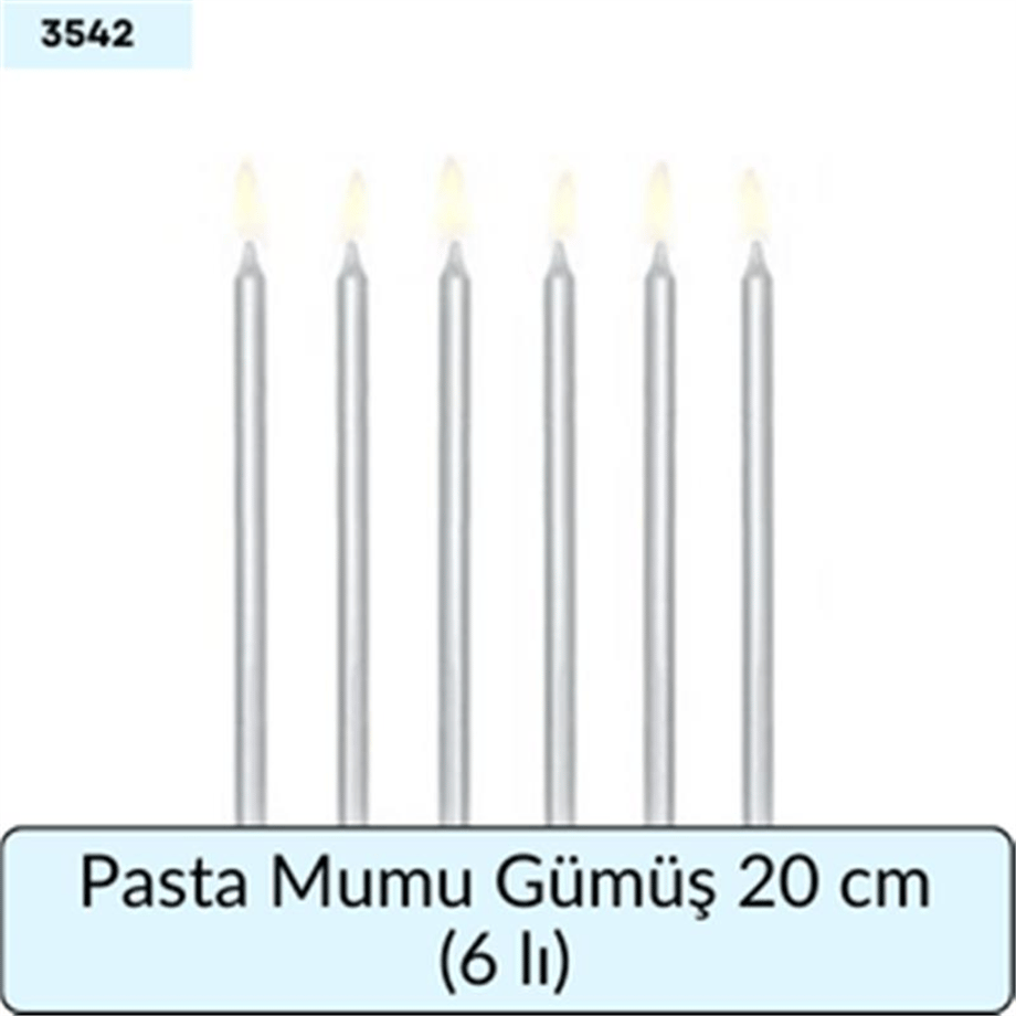 Pasta Mumu Gümüş 20 Cm   (6 Lı)
