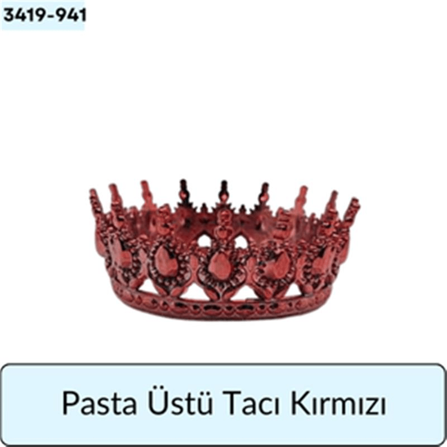 Pasta Üstü Tacı Kırmızı