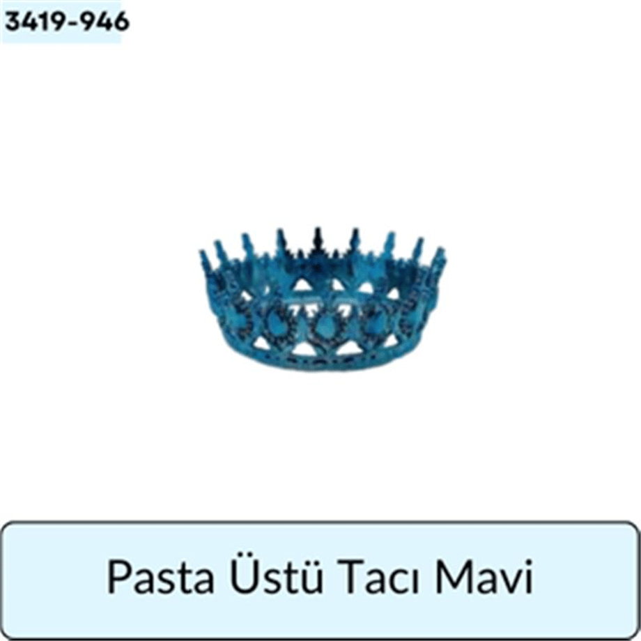 Pasta Üstü Tacı Mavi