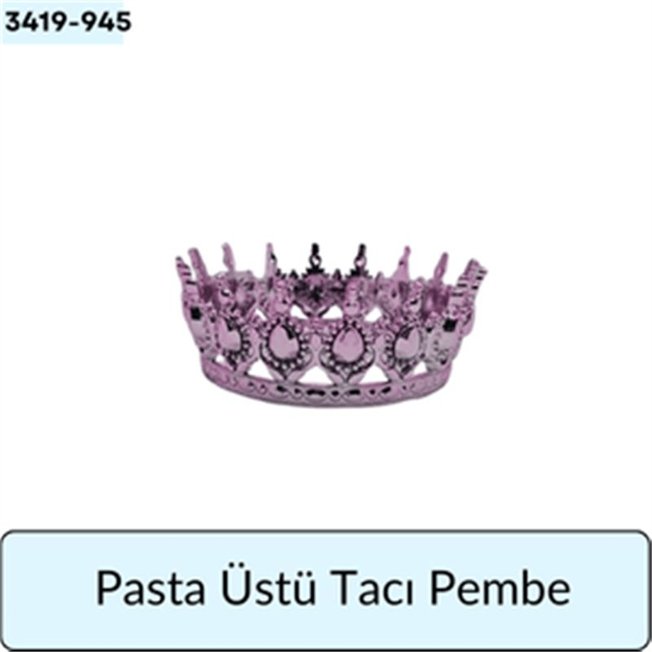Pasta Üstü Tacı Pembe
