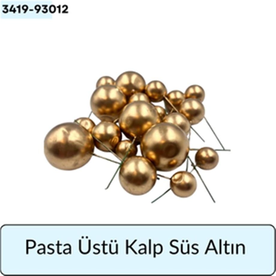 Pasta Üstü Top Süs Altın