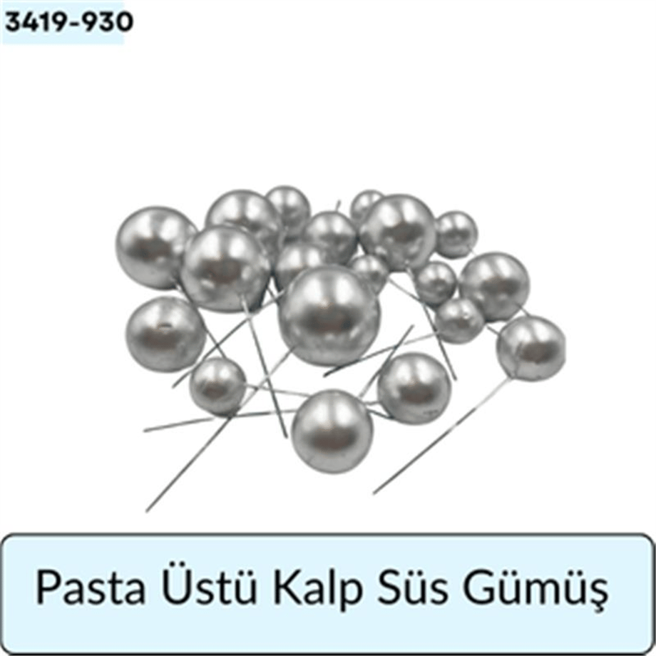 Pasta Üstü Top Süs Gümüş