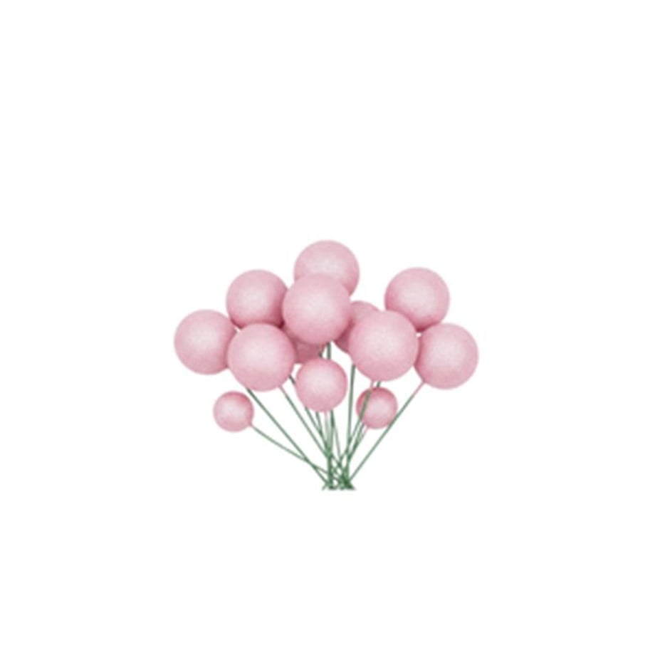 Pasta Üstü Top Süs Simli Açık Pembe