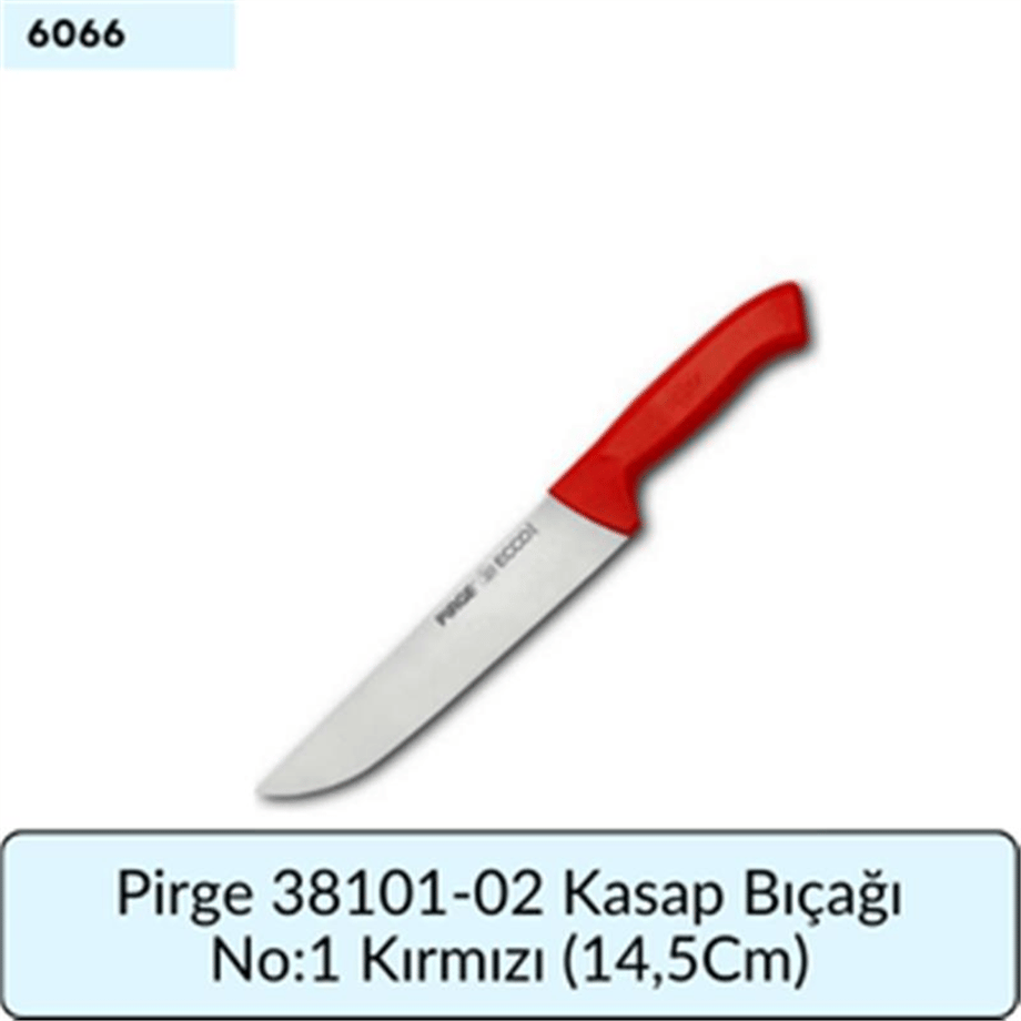 Pirge 38101-02 Kasap Bıçağı No:1 Kırmızı  (14,5Cm)