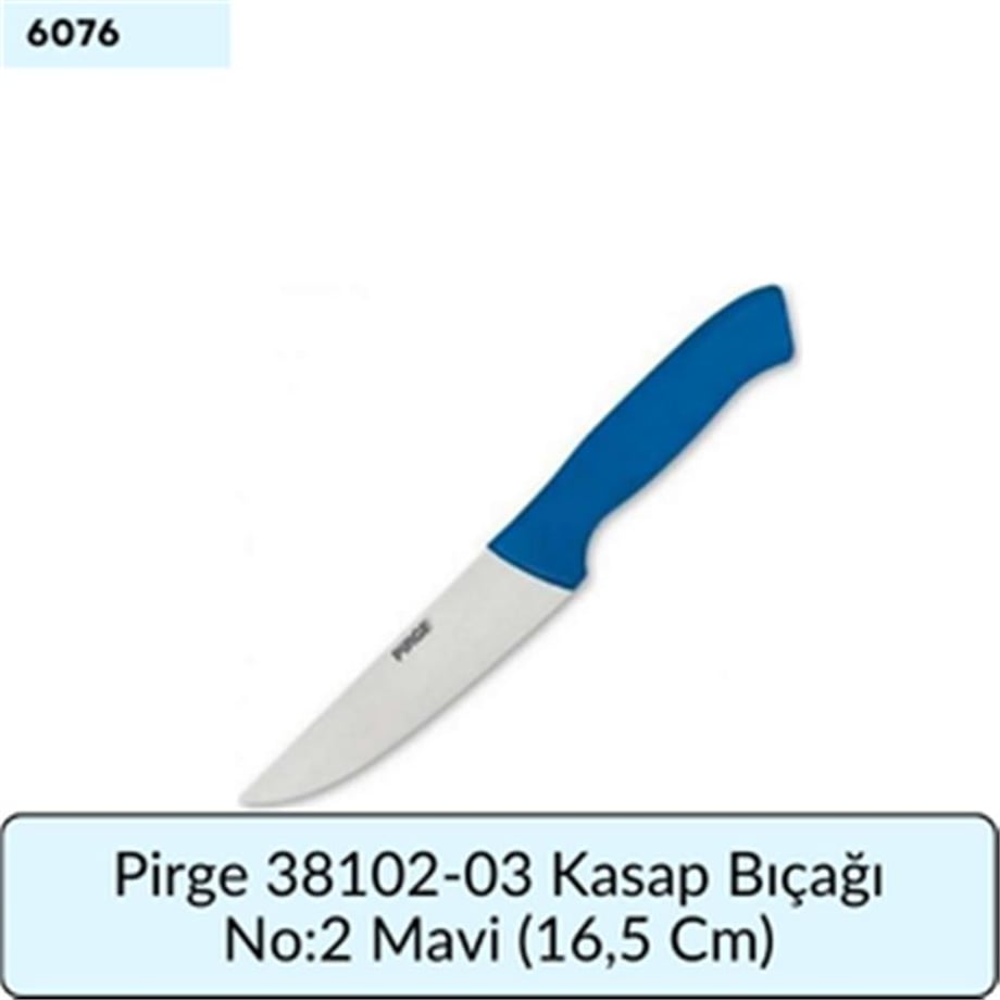 Pirge 38102-03 Kasap Bıçağı No:2 Mavi   (16,5 Cm)