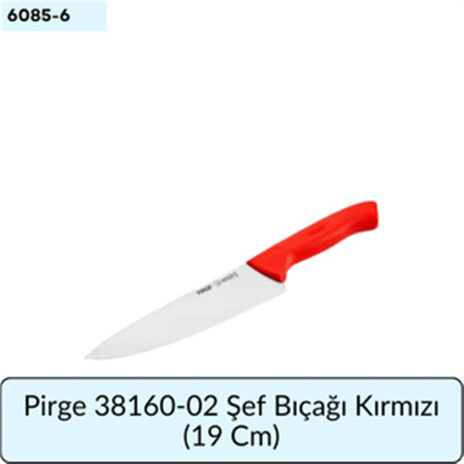 Pirge 38160-02 Şef Bıçağı Kırmızı   (19 Cm)