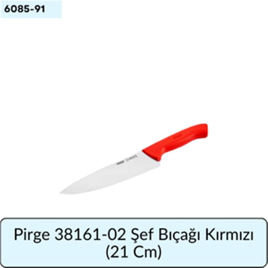 Pirge 38161-02 Şef Bıçağı Kırmızı   (21 Cm)