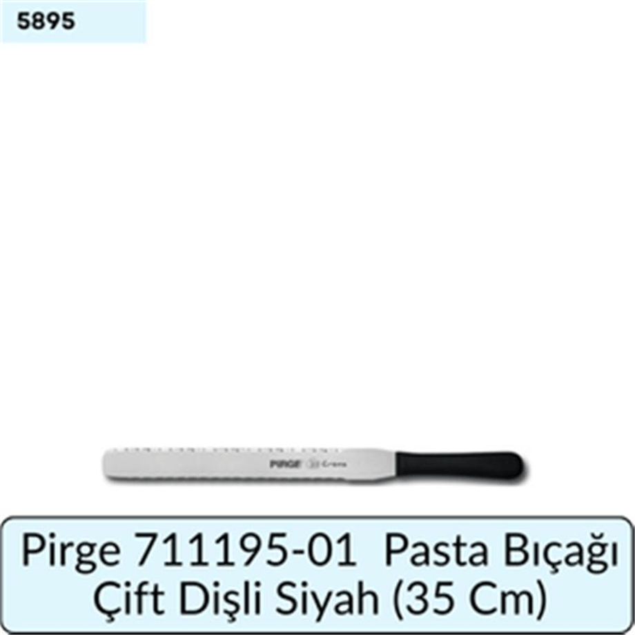 Pirge 71195-01 Pasta Bıç. Çift Dişli Siyah (35 Cm)