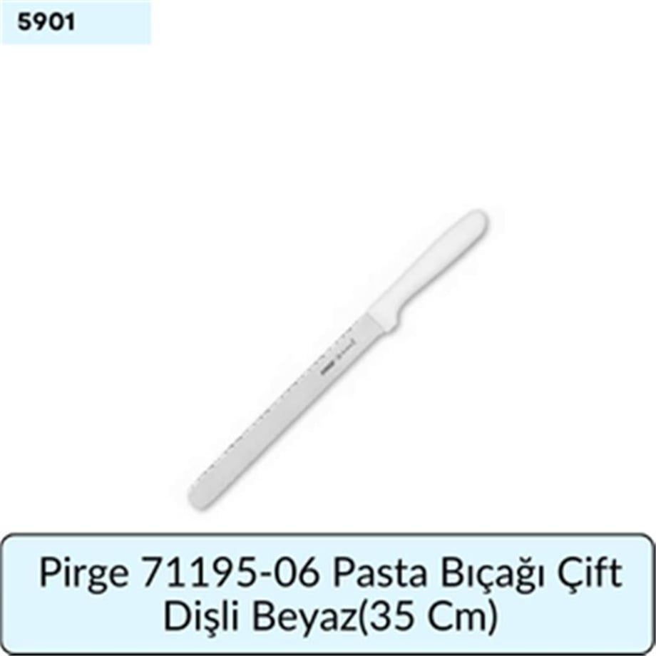 Pirge 71195-06 Pasta Bıç. Çift Dişli Beyaz (35 Cm)