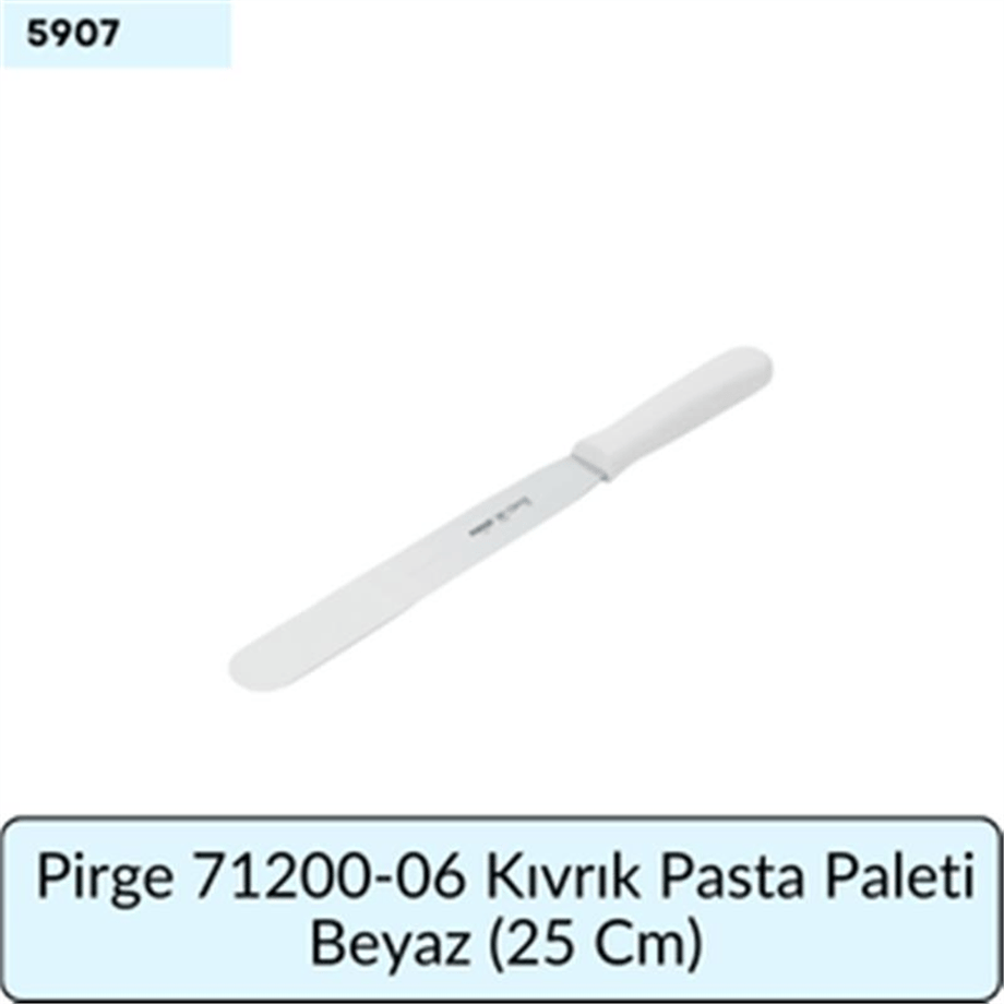 Pirge 71200-06 Kıvrık Pasta Paleti Beyaz   (25 Cm)