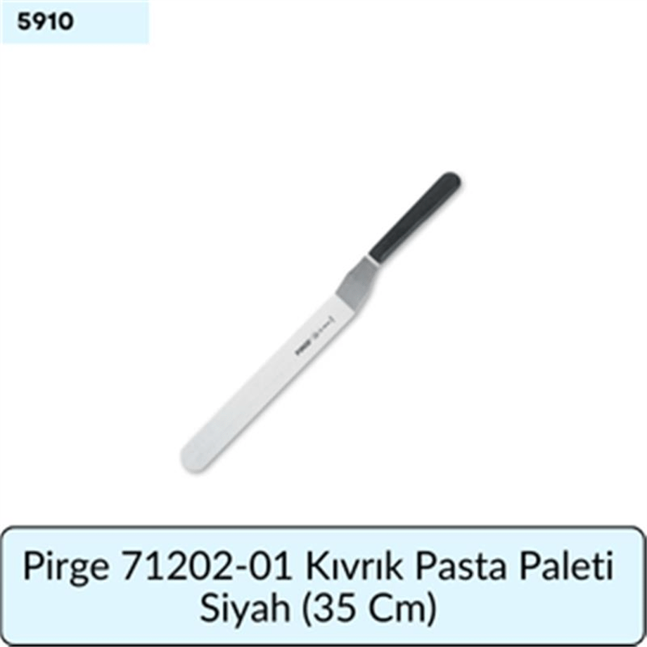 Pirge 71202-01 Kıvrık Pasta Paleti Siyah   (35 Cm)