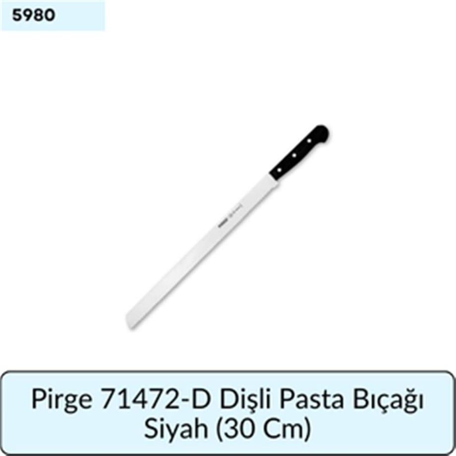 Pirge 71472-D Dar Dişli Pasta Bıçağı Siyah (30 Cm)