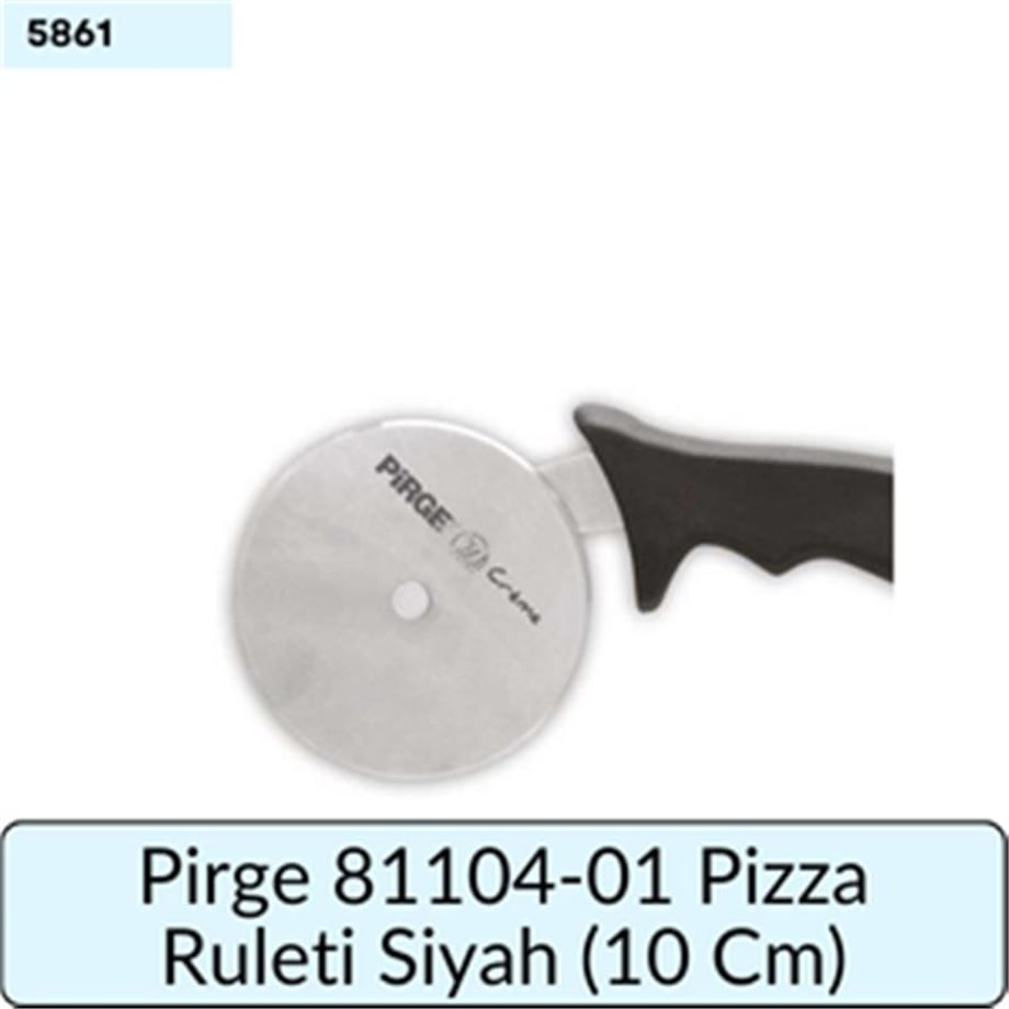 Pirge 81104-01 Pizza Ruleti Siyah   (10 Cm)
