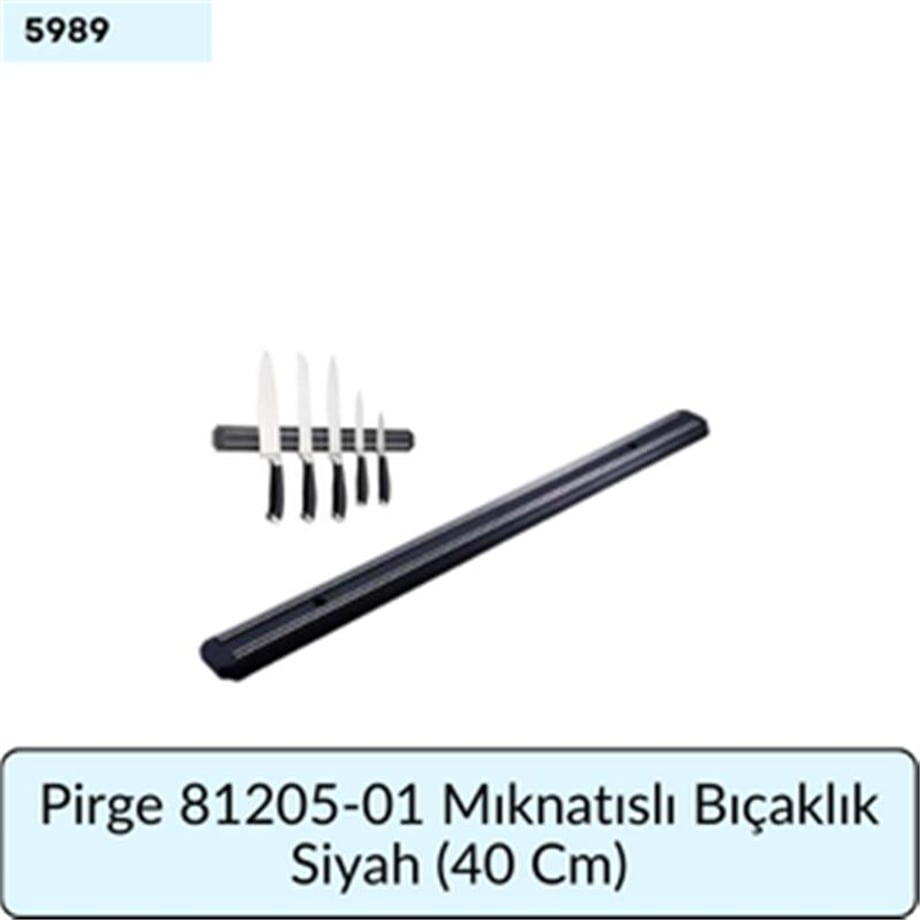 Pirge 81205-01 Mıknatıslı Bıçaklık Siyah   (40 Cm)