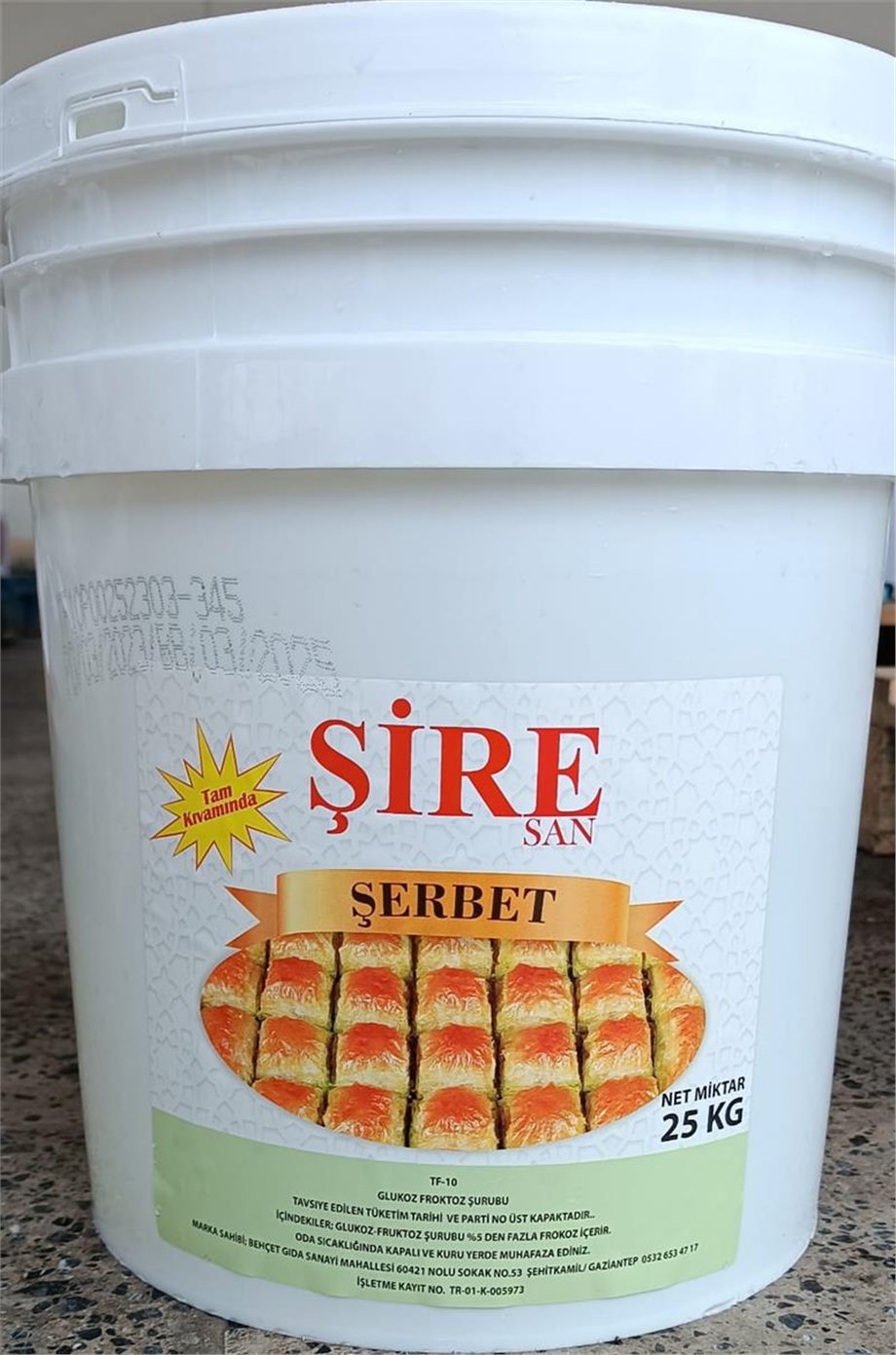 (PLASTİK) ŞİRE Şerbet     (25 Kg)