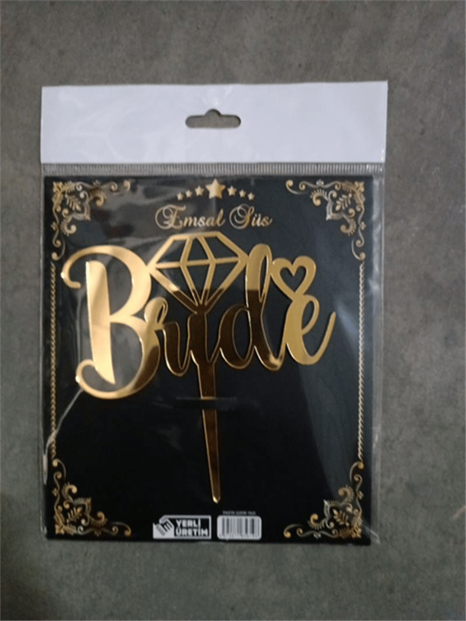 PLEKSİ Yazı Bride Altın