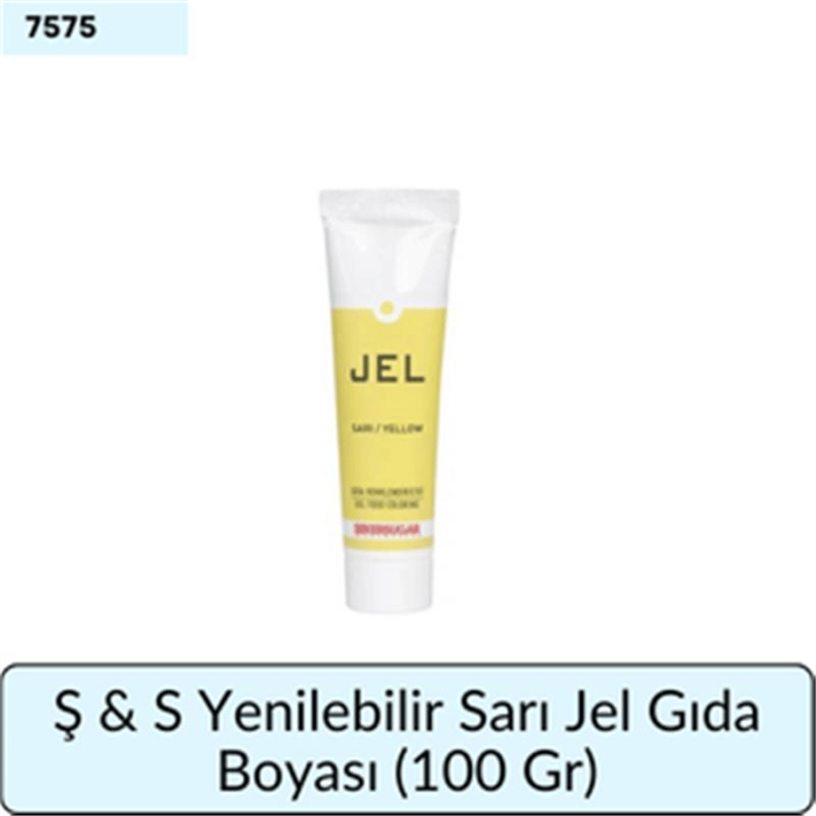 Ş & S Yenilebilir Sarı Jel Gıda Boyası   (100 Gr)