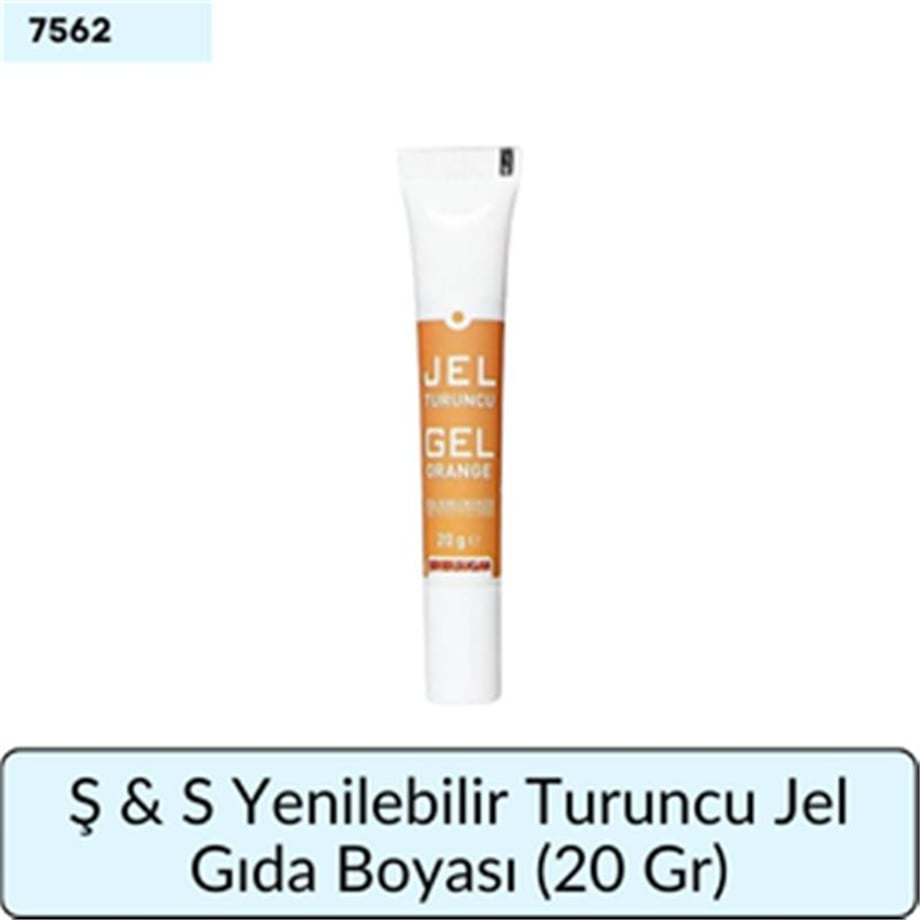 Ş & S Yenilebilir Turuncu Jel Gıda Boyası  (20 Gr)