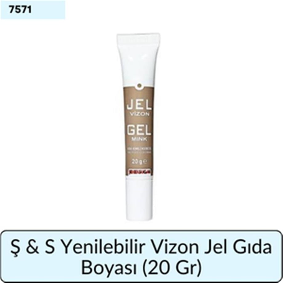 Ş & S Yenilebilir Vizon Jel Gıda Boyası   (20 Gr)