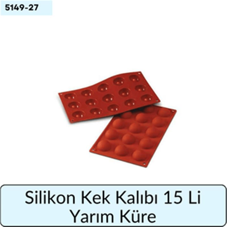 Silikon Kek Kalıbı 15 Li Yarım Küre
