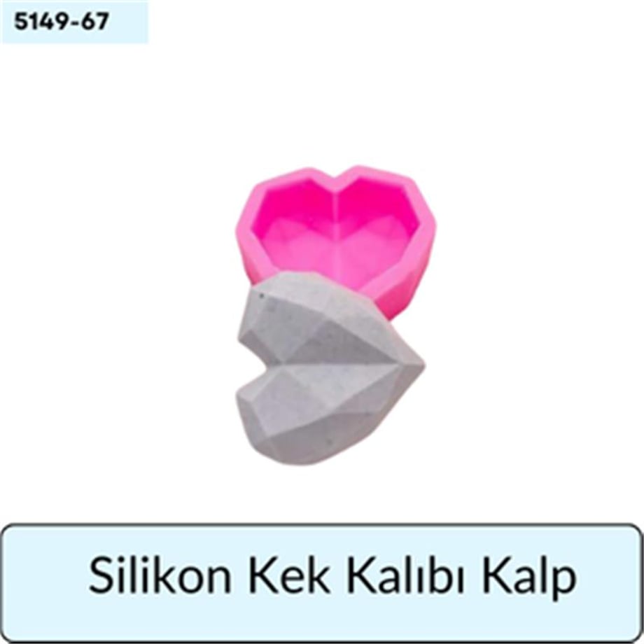 Silikon Kek Kalıbı Kristal Kalp