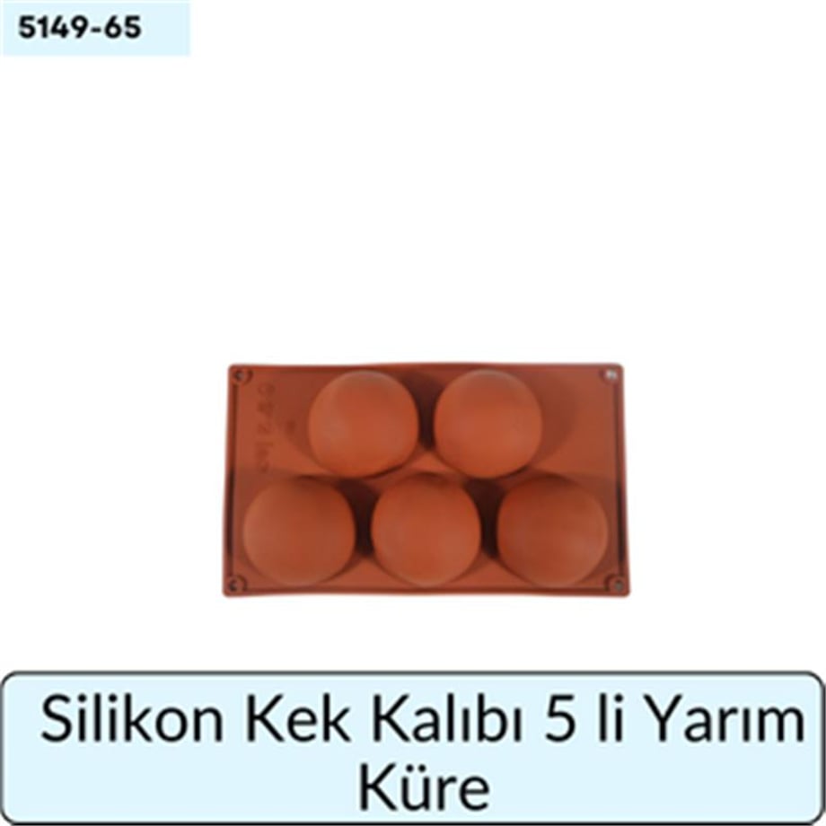 Silikon Kek Kalıbı Yarım Küre 5 Li