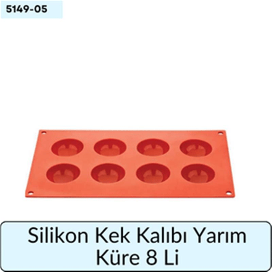 Silikon Kek Kalıbı Yarım Küre 8 Lİ