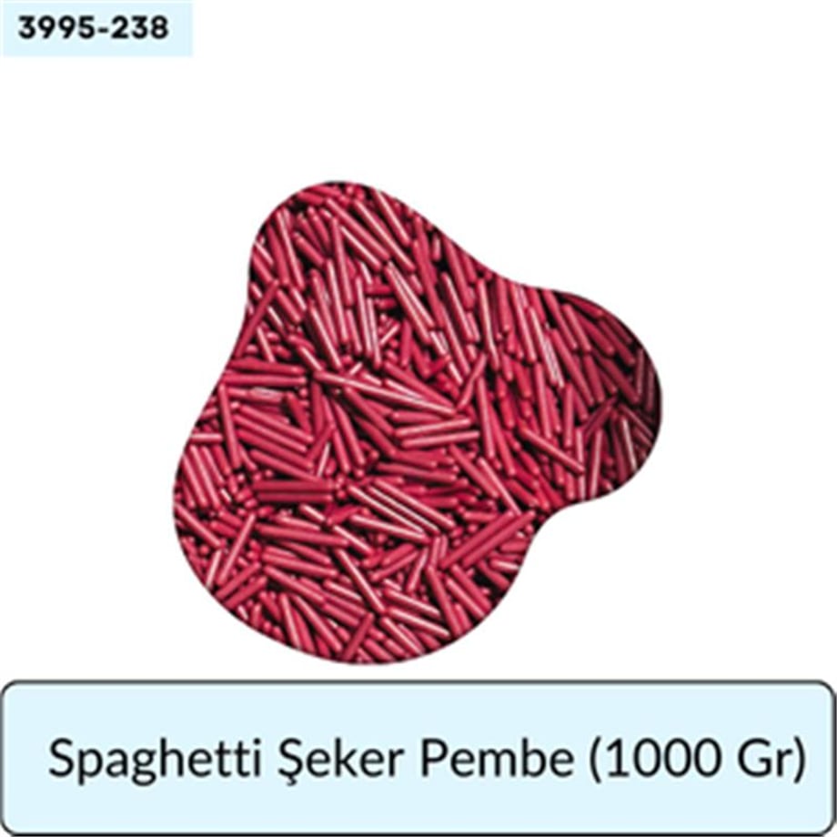 Spaghetti Şeker Pembe   (1000 Gr)