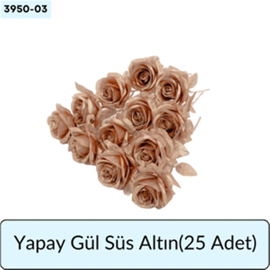 Yapay Gül Süs Altın    (25 Adet)