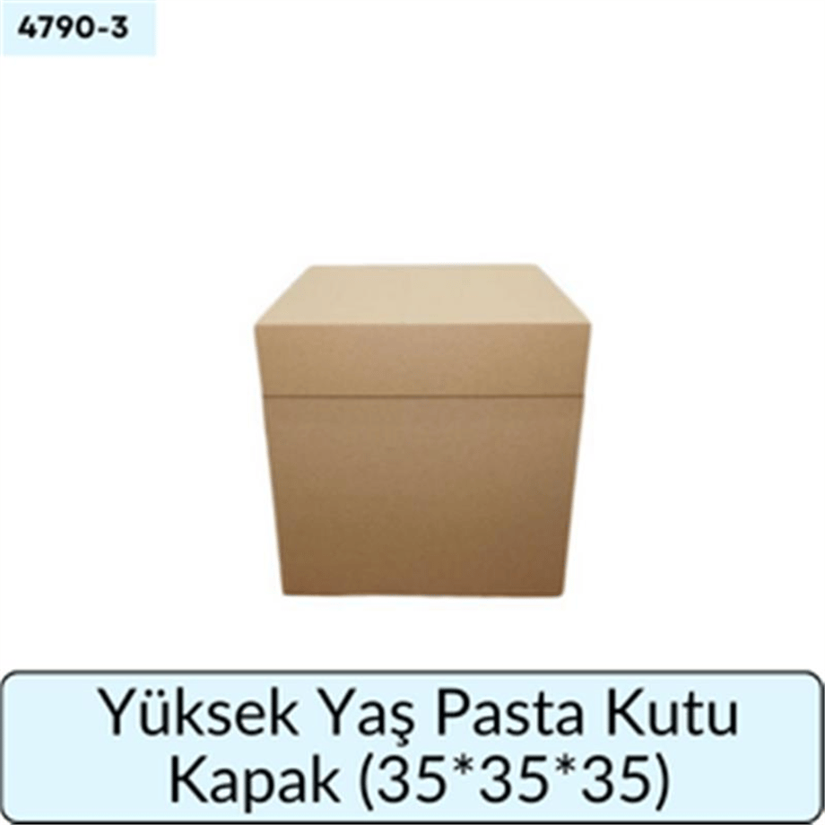 Yüksek Yaş Pasta Kutu Kapak   (35*35*35)