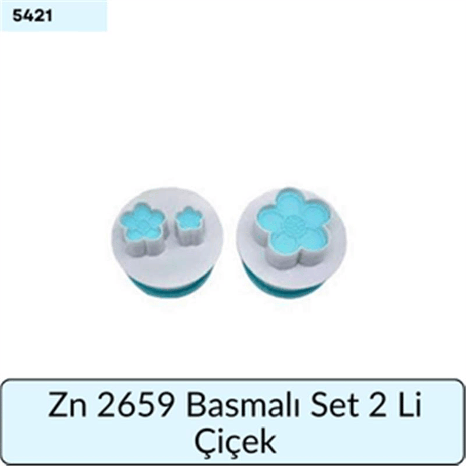 Zn 2659 Basmalı Set 2 Li Çiçek