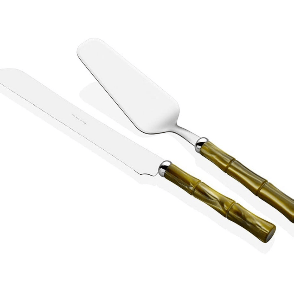 BAMBOO ZEYTİN YEŞİLİ PASTA SERVİS SETİ