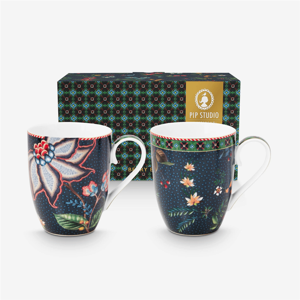 BERRY BLUES İKİLİ MAVİ BÜYÜK MUG SETİ 350 ML