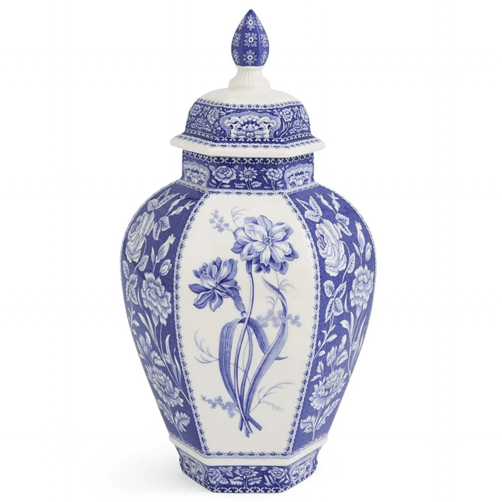 BLUE ITALIAN FLORAL VAZO 40 CM
