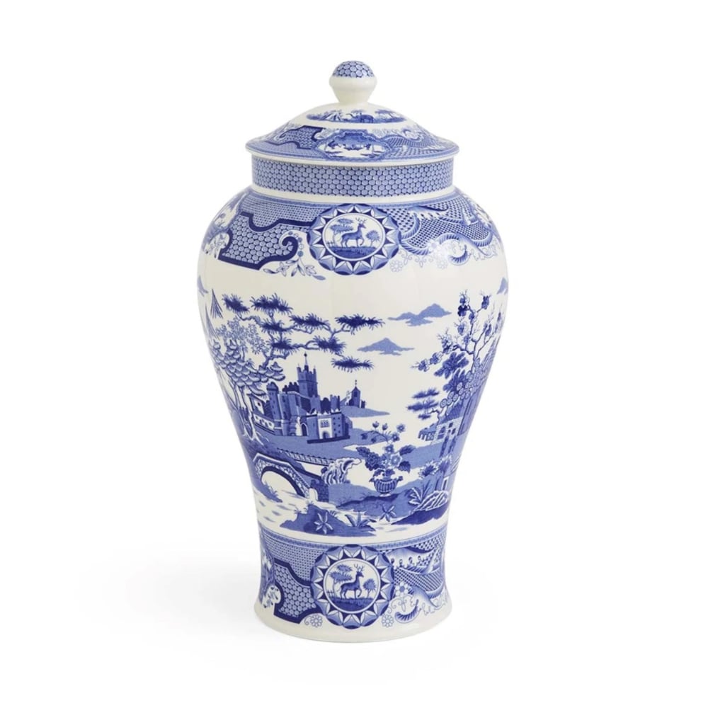 BLUE ITALIAN GOTHIC CASTLE VAZO 37 CM