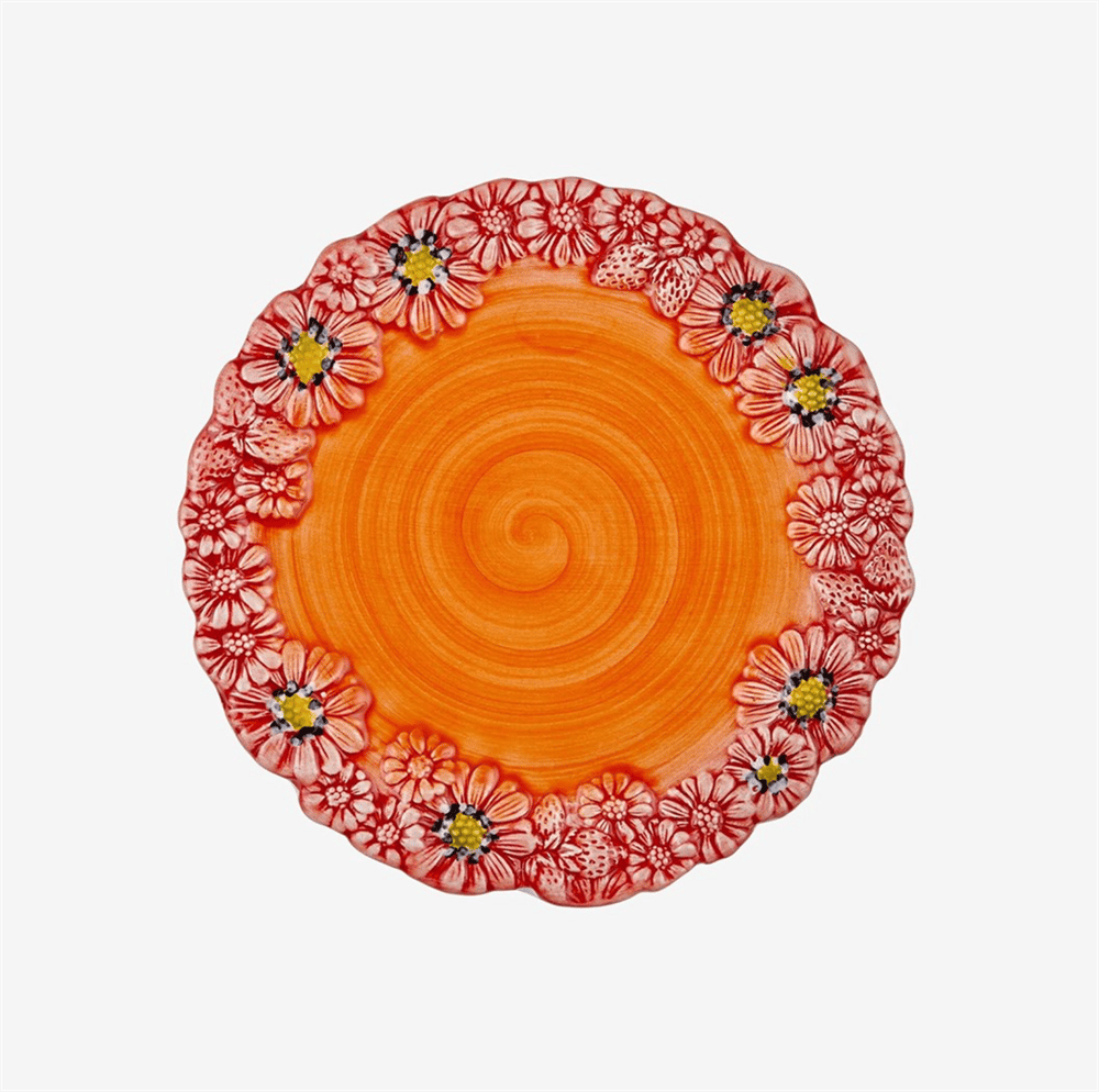 CAMOMILLA KIRMIZI SERVİS TABAĞI 22X22 CM
