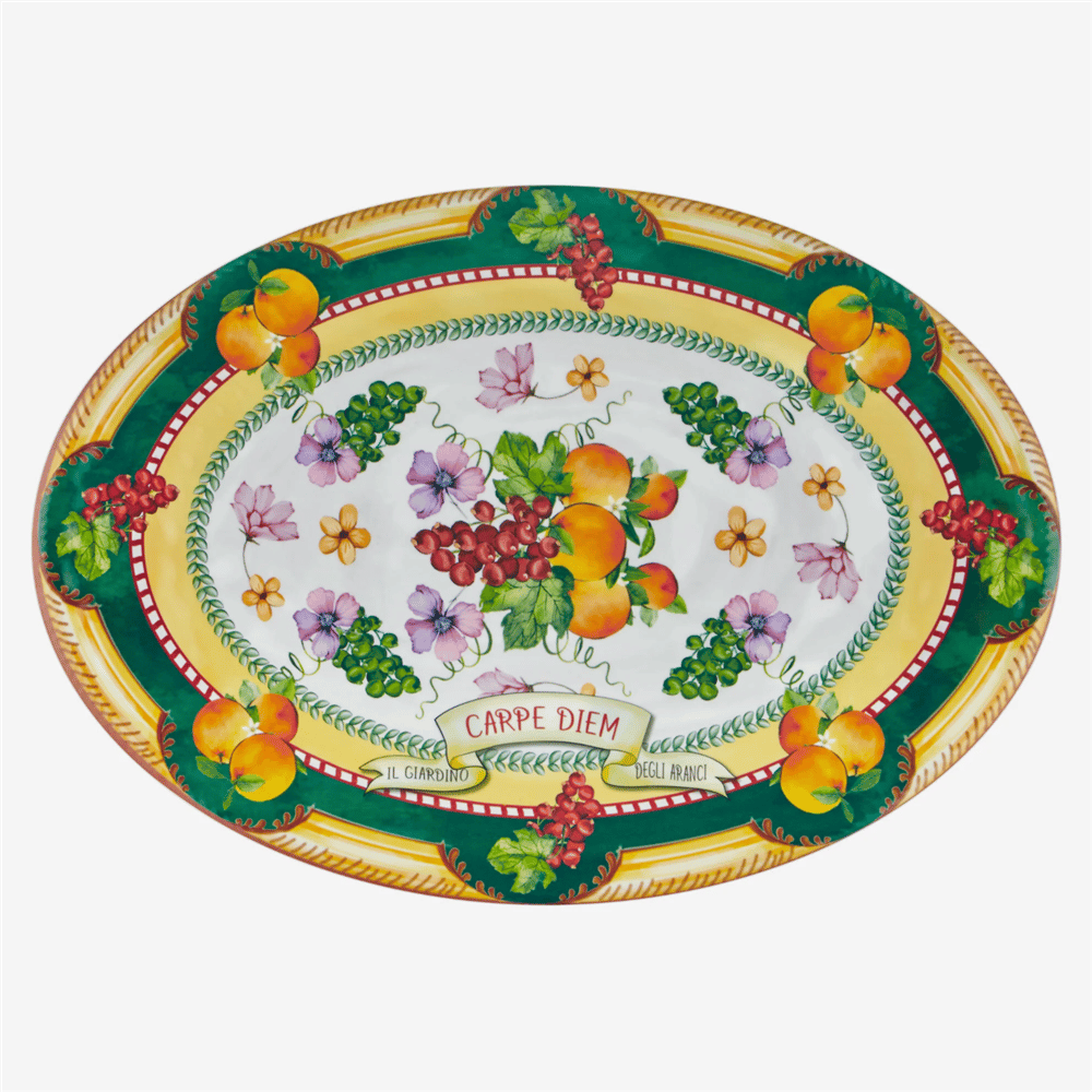 CARPE DIEM SARI MELAMİN SERVİS TABAĞI 50 CM