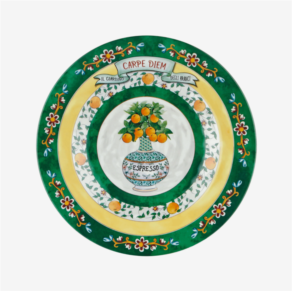 CARPE DIEM YEŞİL MELAMİN KAHVALTI TABAĞI 21,5 CM