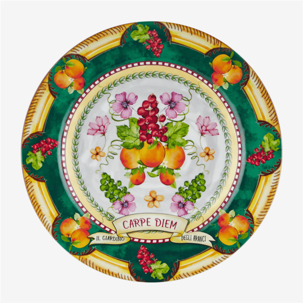 CARPE DIEM YEŞİL YEMEK TABAĞI 28 CM