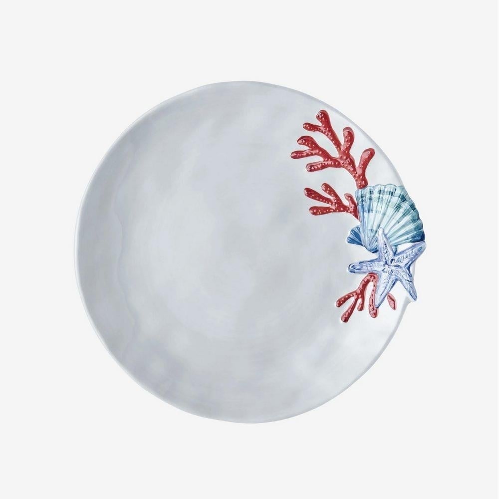 CORAL WHITE DEEP PLATE 23 CM