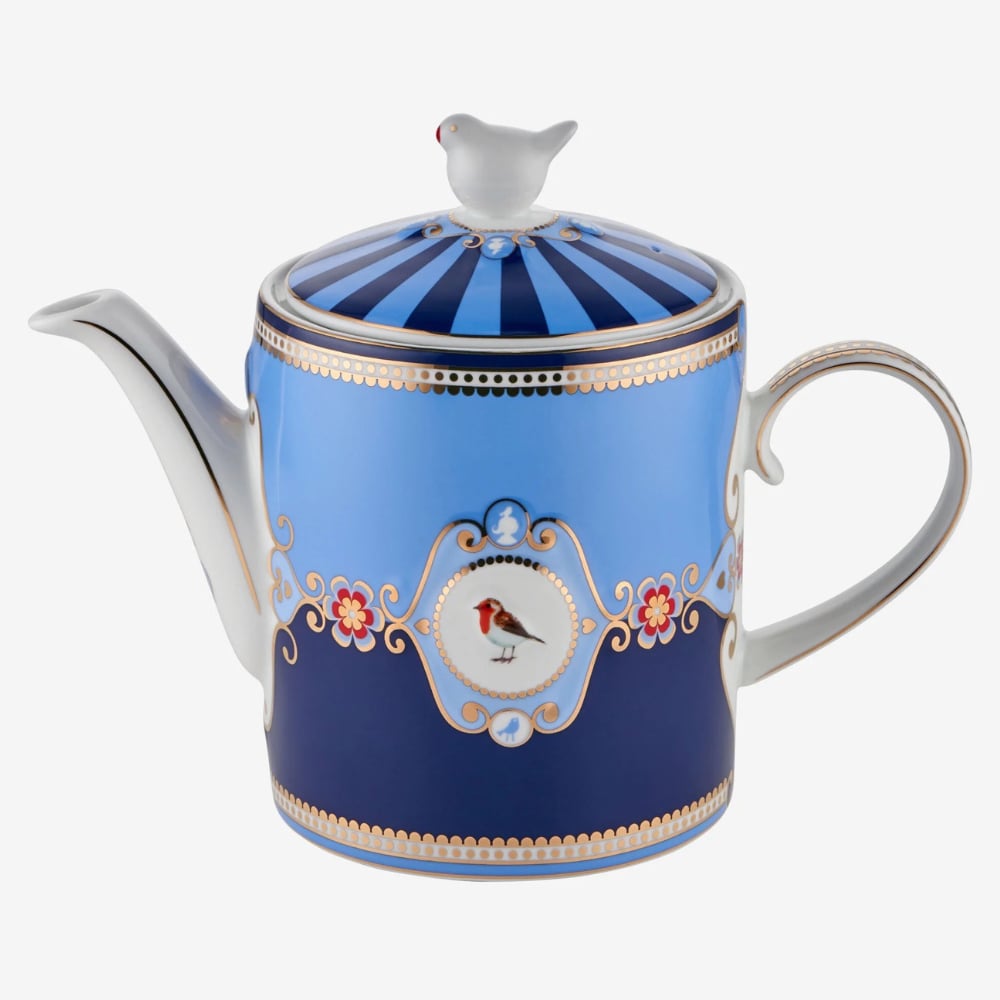 LOVE BIRDS MAVİ PORSELEN DEMLİK 1300 ML