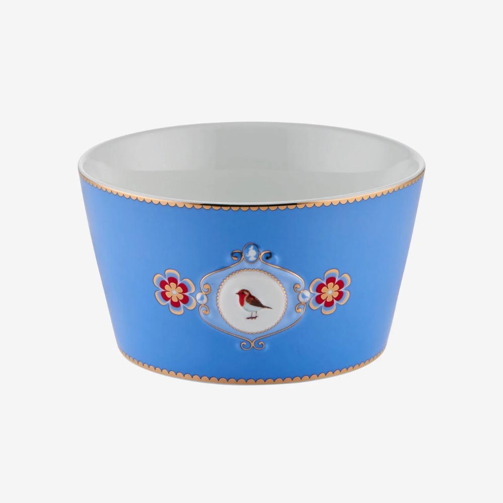 LOVE BIRDS MAVİ PORSELEN KASE 15 CM